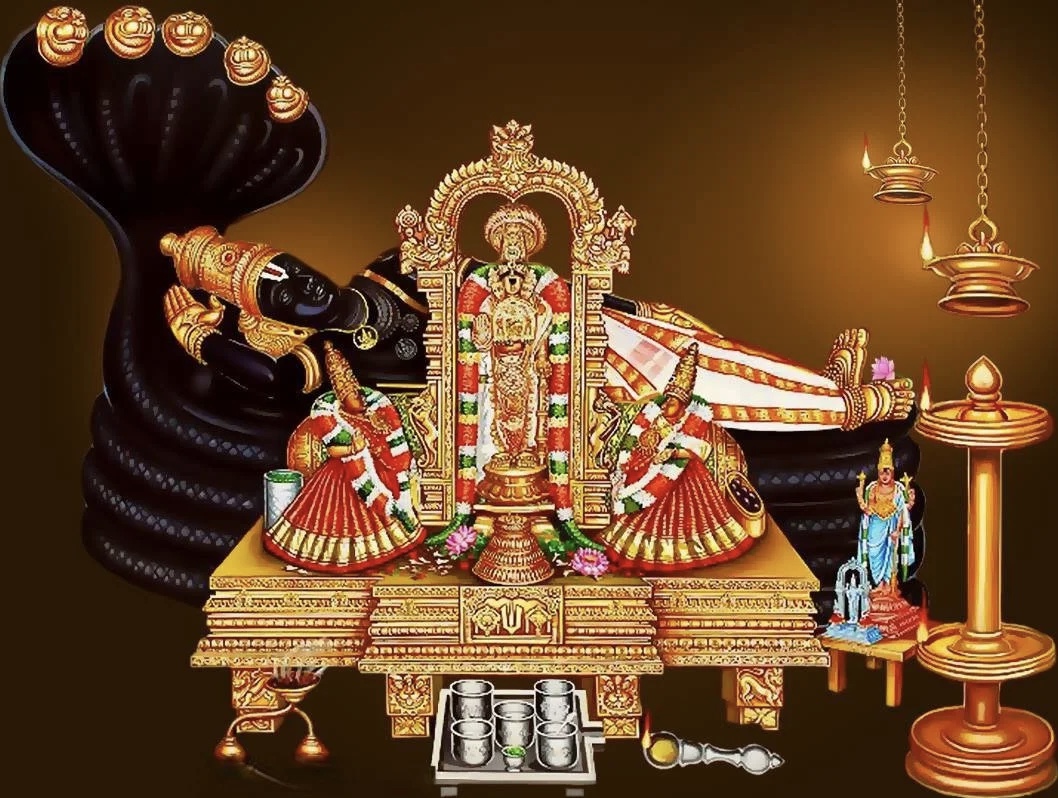 Diwali arrangements for Sri Ranganatha..! Jolly decorations..!!