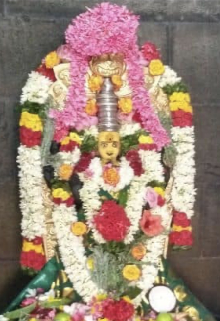 A British-era saree for Goddess Azhuga Nachi!!