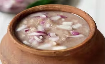 Worshipping the goddess by pouring porridge..!!