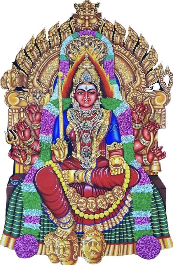 Worshipping the goddess by pouring porridge..!!
