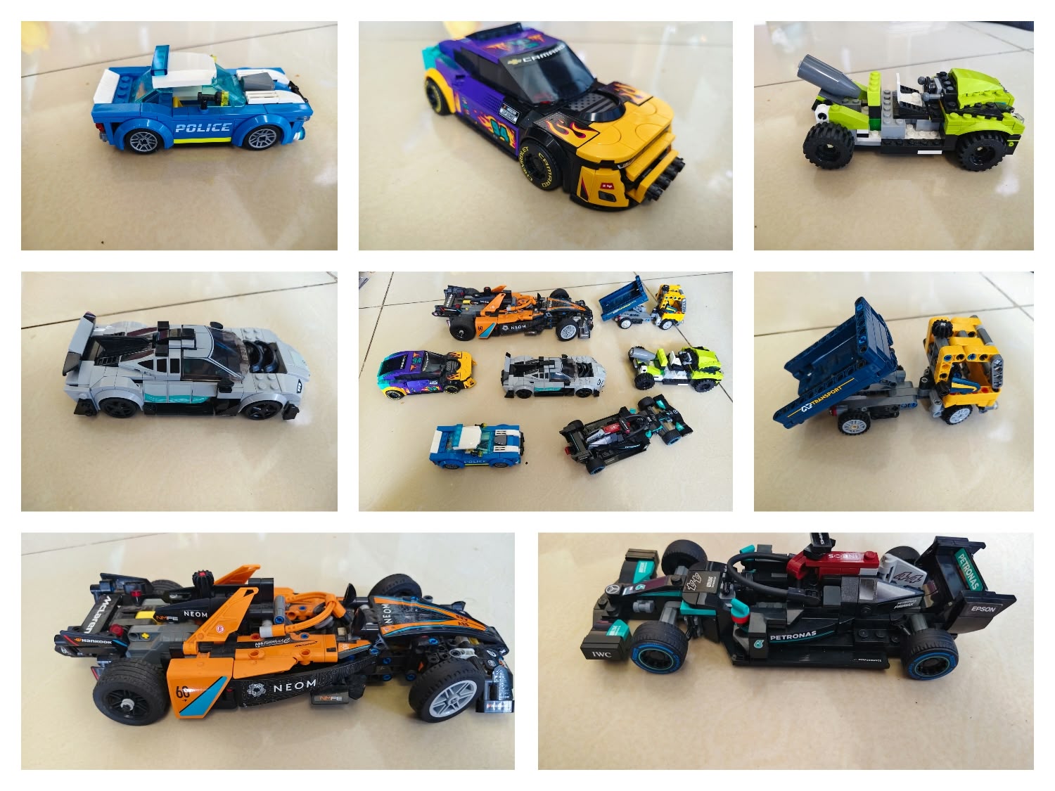 My grandsons' car collections..!!